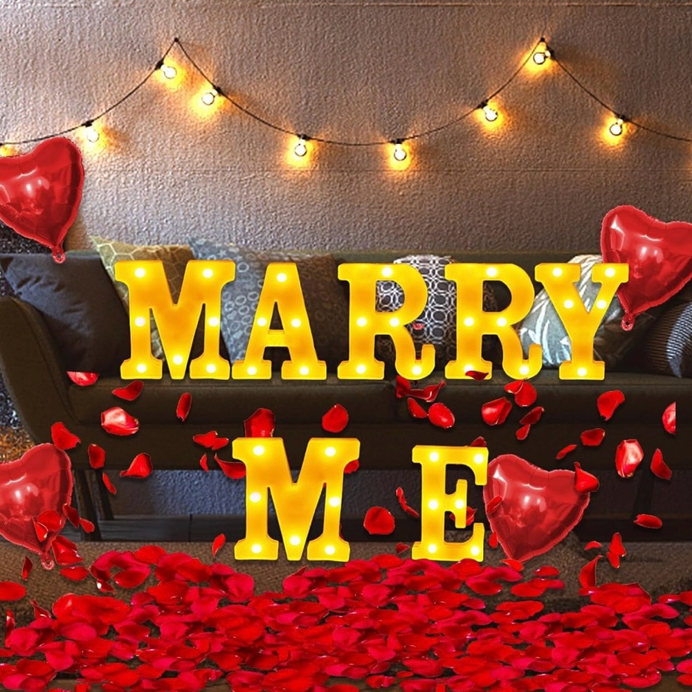 Romantic Marry Me LED Light Sign